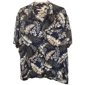 Batik Bay Easy Care Rayon Hawaiian Shirt XXL Blue Gray